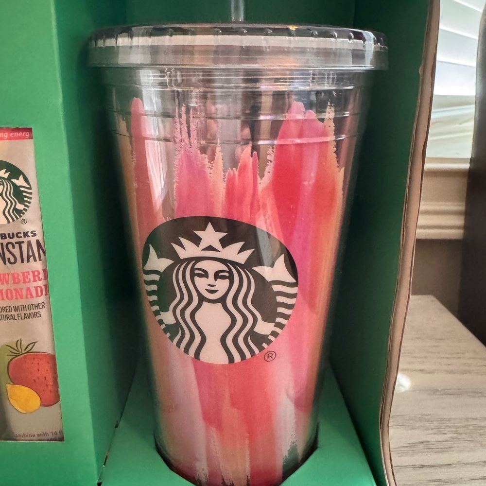 Starbucks Tumbler Gift Set | Reusable Cup + Drink Mixers | Coffee Lover Gift Duo - Picture 2 of 5
